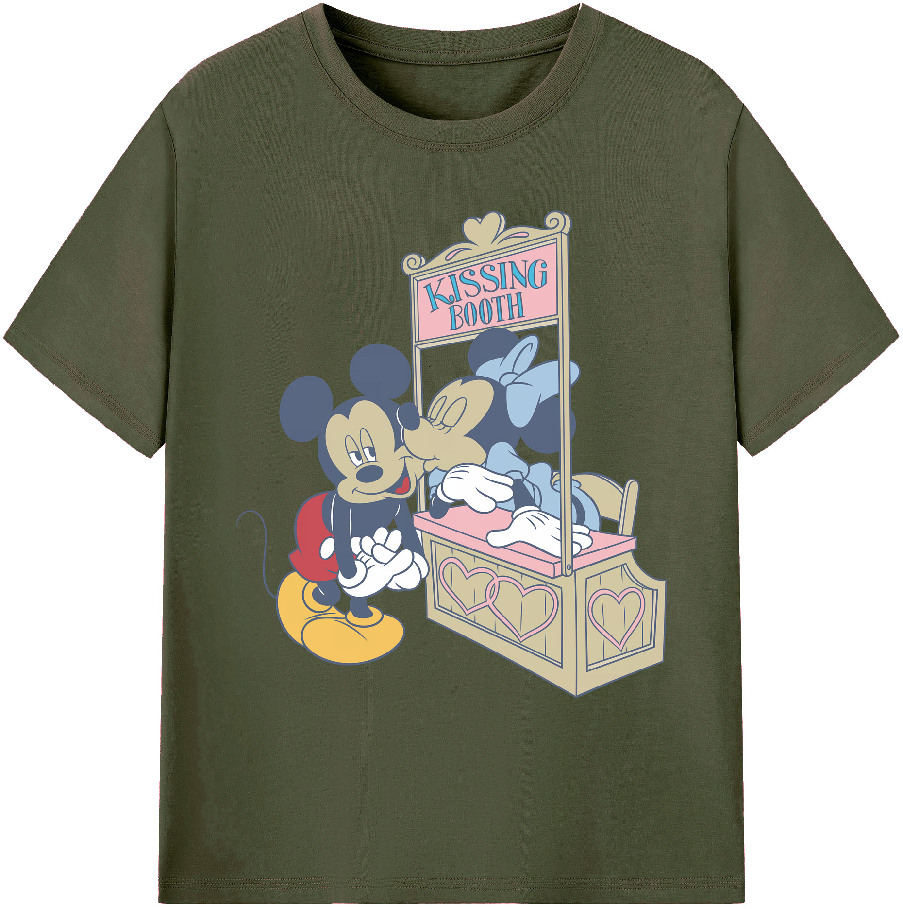 ミッキーマウス Mickey Mouse 綿100％ メンズ半袖Tシャツ｜肌触りやわらか＆通気性